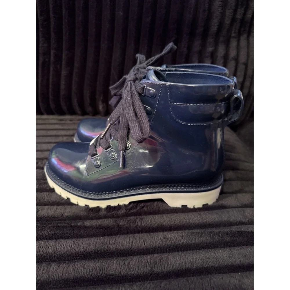 Circus by Sam Edelman Blue Kascade Chunky Rain Boots Womens‎ 6 Hiker Profile EUC